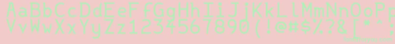 Str437 Font – Green Fonts on Pink Background