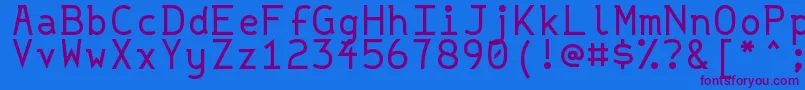 Str437 Font – Purple Fonts on Blue Background