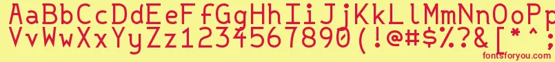 Str437 Font – Red Fonts on Yellow Background