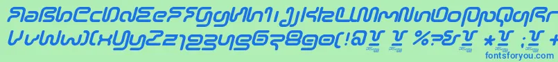 SonicEmpireItalic Font – Blue Fonts on Green Background