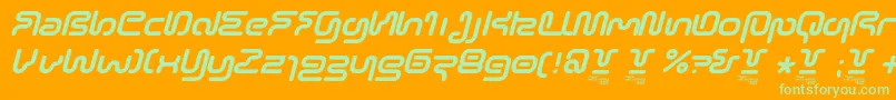 SonicEmpireItalic-fontti – vihreät fontit oranssilla taustalla