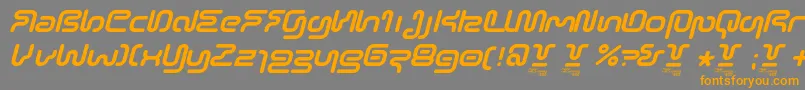 Fonte SonicEmpireItalic – fontes laranjas em um fundo cinza