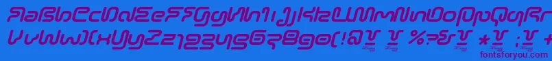 SonicEmpireItalic Font – Purple Fonts on Blue Background