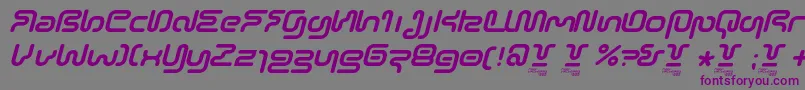 SonicEmpireItalic-Schriftart – Violette Schriften auf grauem Hintergrund