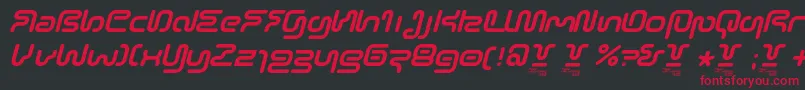 SonicEmpireItalic-fontti – punaiset fontit mustalla taustalla