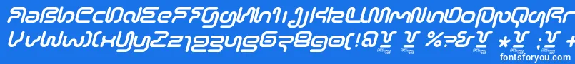 フォントSonicEmpireItalic – 青い背景に白い文字