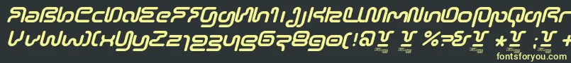 SonicEmpireItalic-fontti – keltaiset fontit mustalla taustalla