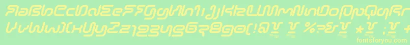SonicEmpireItalic-fontti – keltaiset fontit vihreällä taustalla