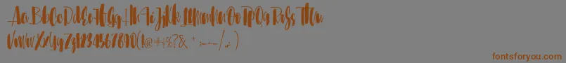 Sunbreath Font – Brown Fonts on Gray Background