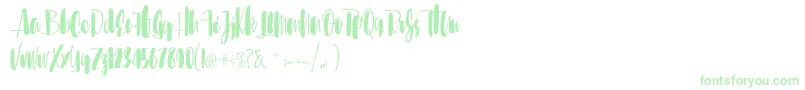 Sunbreath Font – Green Fonts on White Background