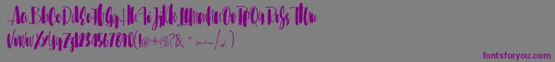 Sunbreath Font – Purple Fonts on Gray Background
