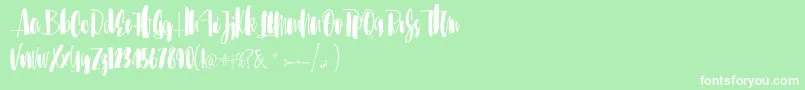 Sunbreath Font – White Fonts on Green Background