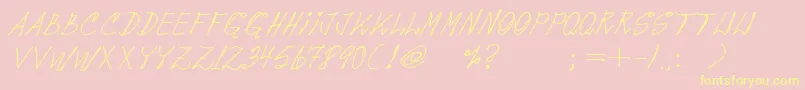 Pops08Regular-Schriftart – Gelbe Schriften auf rosa Hintergrund