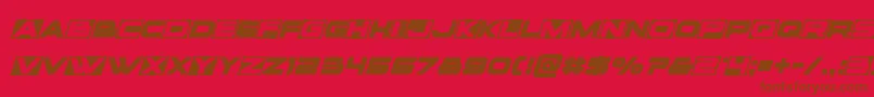 Voxboxital Font – Brown Fonts on Red Background