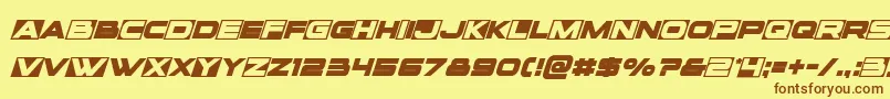 Шрифт Voxboxital – коричневые шрифты на жёлтом фоне