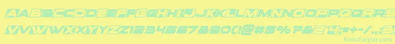 Voxboxital Font – Green Fonts on Yellow Background