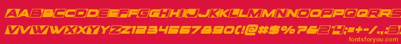 Voxboxital Font – Orange Fonts on Red Background