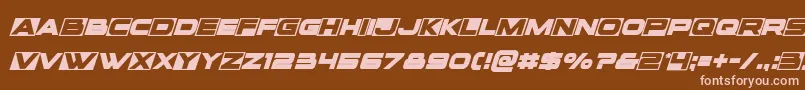 Voxboxital Font – Pink Fonts on Brown Background