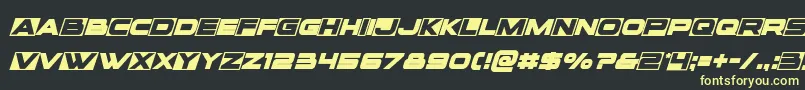 Voxboxital Font – Yellow Fonts on Black Background