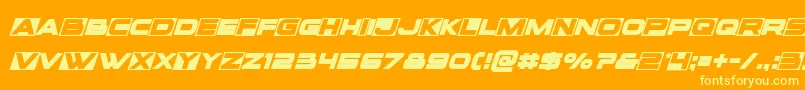 Voxboxital Font – Yellow Fonts on Orange Background
