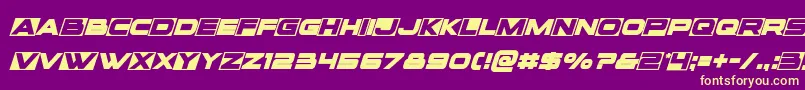 Voxboxital Font – Yellow Fonts on Purple Background