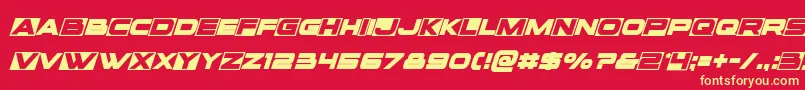 Voxboxital Font – Yellow Fonts on Red Background