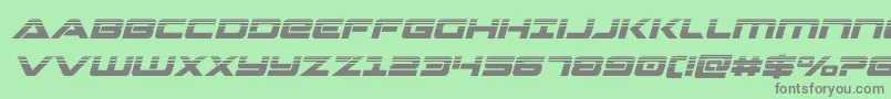 Strikelordhalfital Font – Gray Fonts on Green Background