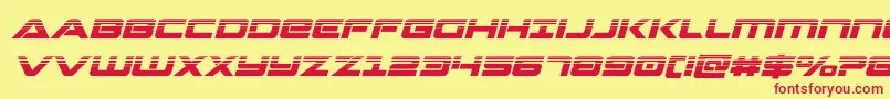 Шрифт Strikelordhalfital – красные шрифты на жёлтом фоне