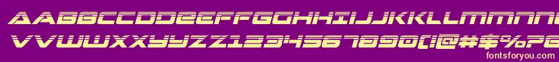 Strikelordhalfital Font – Yellow Fonts on Purple Background