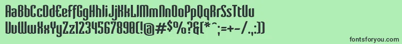VervestdBold Font – Black Fonts on Green Background