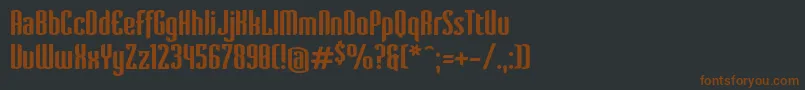 VervestdBold Font – Brown Fonts on Black Background