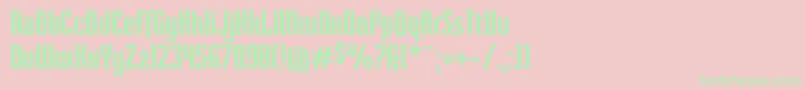 VervestdBold Font – Green Fonts on Pink Background