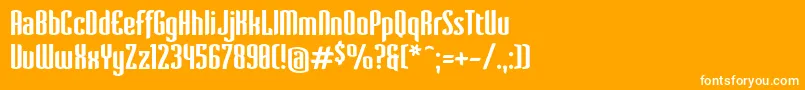 VervestdBold-Schriftart – Weiße Schriften auf orangefarbenem Hintergrund