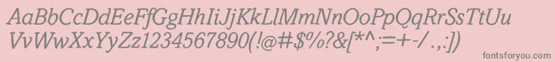 SlabstickOblique Font – Gray Fonts on Pink Background