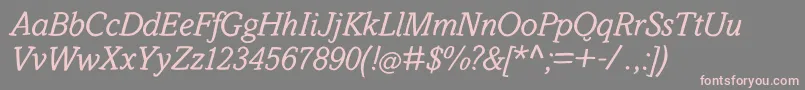 SlabstickOblique Font – Pink Fonts on Gray Background