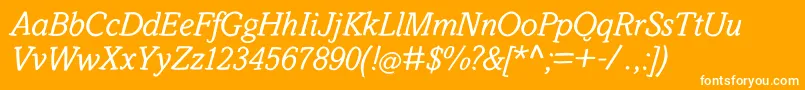 SlabstickOblique Font – White Fonts on Orange Background