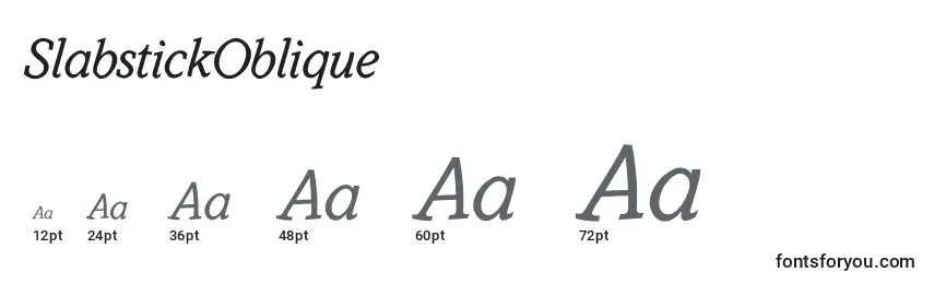 Размеры шрифта SlabstickOblique