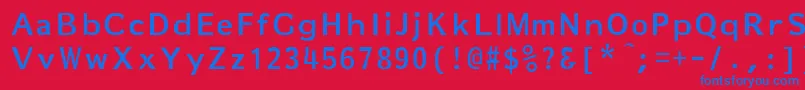 MarkeBold Font – Blue Fonts on Red Background