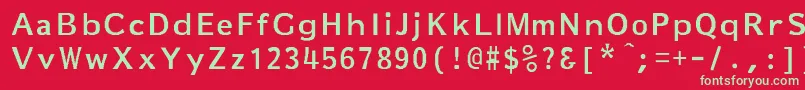 フォントMarkeBold – 赤い背景に緑の文字