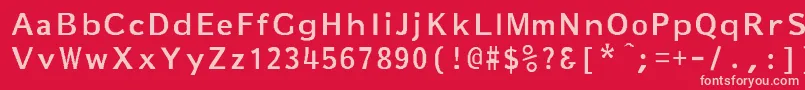 フォントMarkeBold – 赤い背景にピンクのフォント