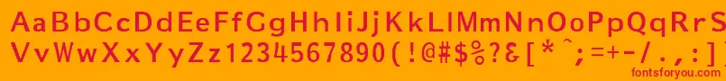 MarkeBold Font – Red Fonts on Orange Background