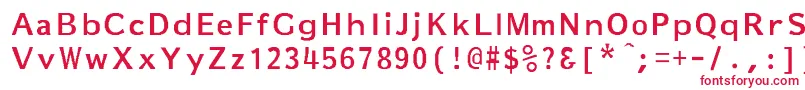 フォントMarkeBold – 白い背景に赤い文字