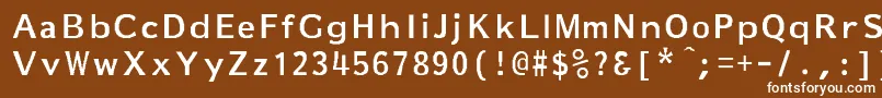 フォントMarkeBold – 茶色の背景に白い文字