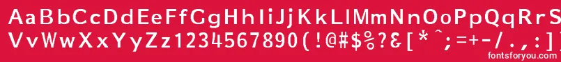 フォントMarkeBold – 赤い背景に白い文字