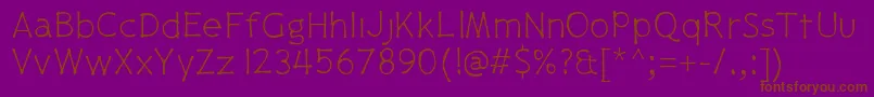 fuente Pajamapantslight – Fuentes Marrones Sobre Fondo Morado