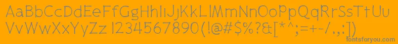 フォントPajamapantslight – オレンジの背景に灰色の文字
