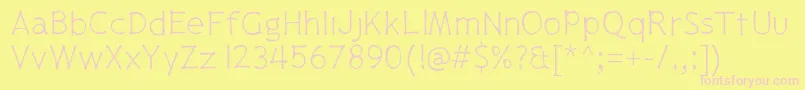 Pajamapantslight Font – Pink Fonts on Yellow Background