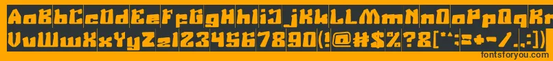 AgeOfScienceAndTechnologyInverse Font – Black Fonts on Orange Background