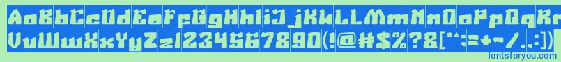 AgeOfScienceAndTechnologyInverse Font – Blue Fonts on Green Background