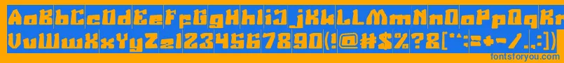 AgeOfScienceAndTechnologyInverse Font – Blue Fonts on Orange Background